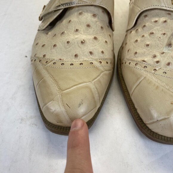 Giorgio Brutini Dress Shoes Men 9.5M Genuine  Ostrich Leather Loafers,Vintage main image 15